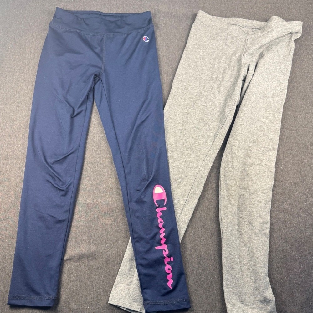 Champion & Members‎ Mark Kids Leggings Bundle Blue Gray Athletic Apparel